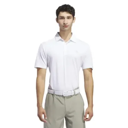 Adidas - Polo Ultimate 365 Solid MC Blanc Porté Face - Golf Plus