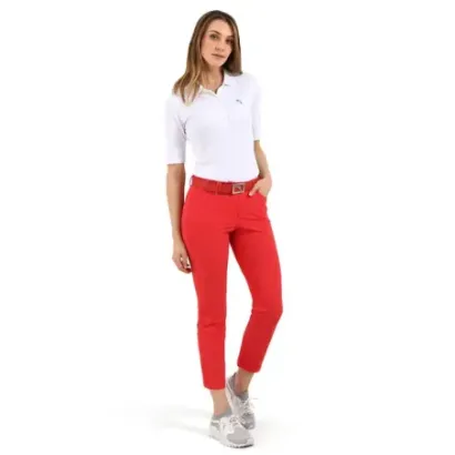 PANTALON FEMME SILLA UNI SLIM 4WAY STRETCH ANTI-UV ROUGE 1
