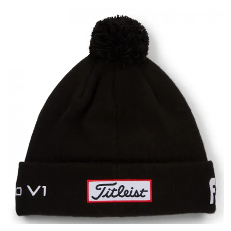 Titleist Bonnet Tour Pompon Noir/Blanc Golf Plus Titleist Bonnet Tour Pompon Noir/Blanc Golf Plus