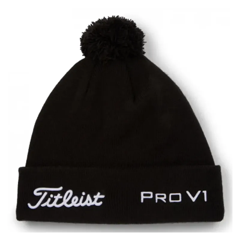 Titleist Bonnet Tour Pompon Noir/Blanc Golf Plus Titleist Bonnet Tour Pompon Noir/Blanc Golf Plus