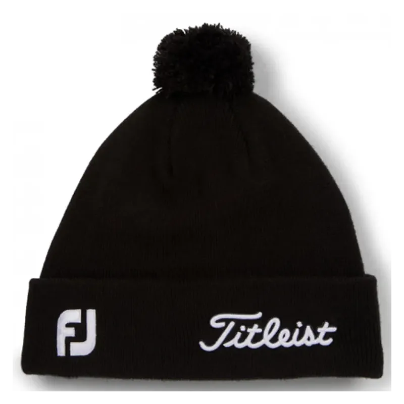 Titleist Bonnet Tour Pompon Noir/Blanc Golf Plus Titleist Bonnet Tour Pompon Noir/Blanc Golf Plus