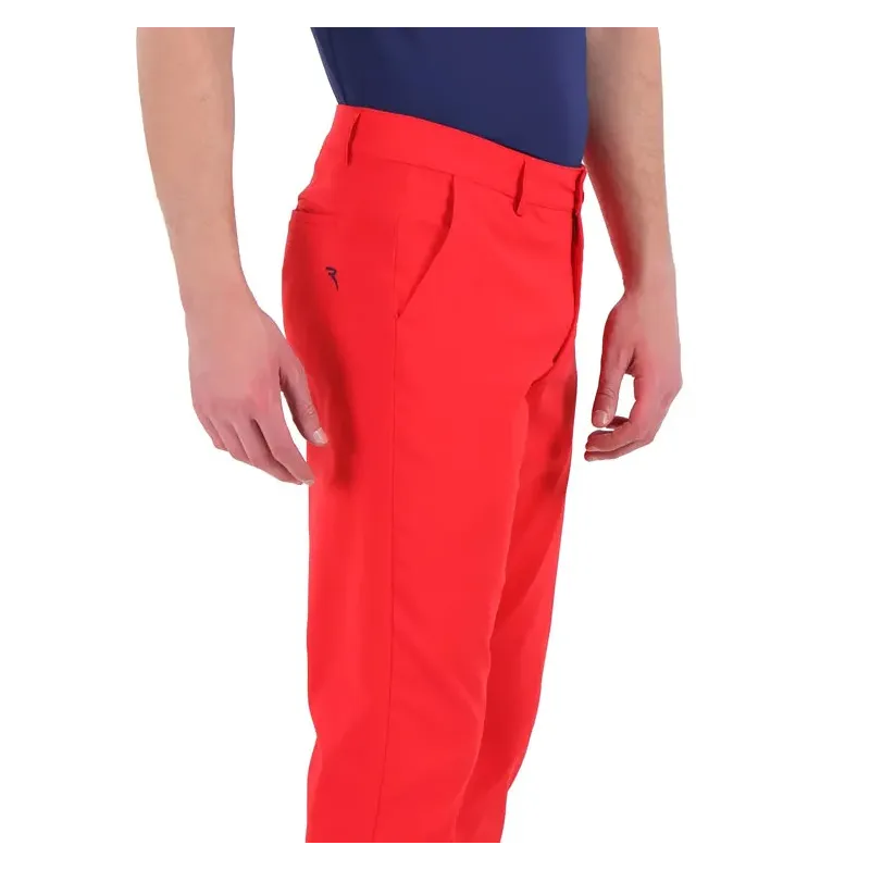 PANTALON SCOTCH POPLINE POCHES BIAIS ROUGE coté