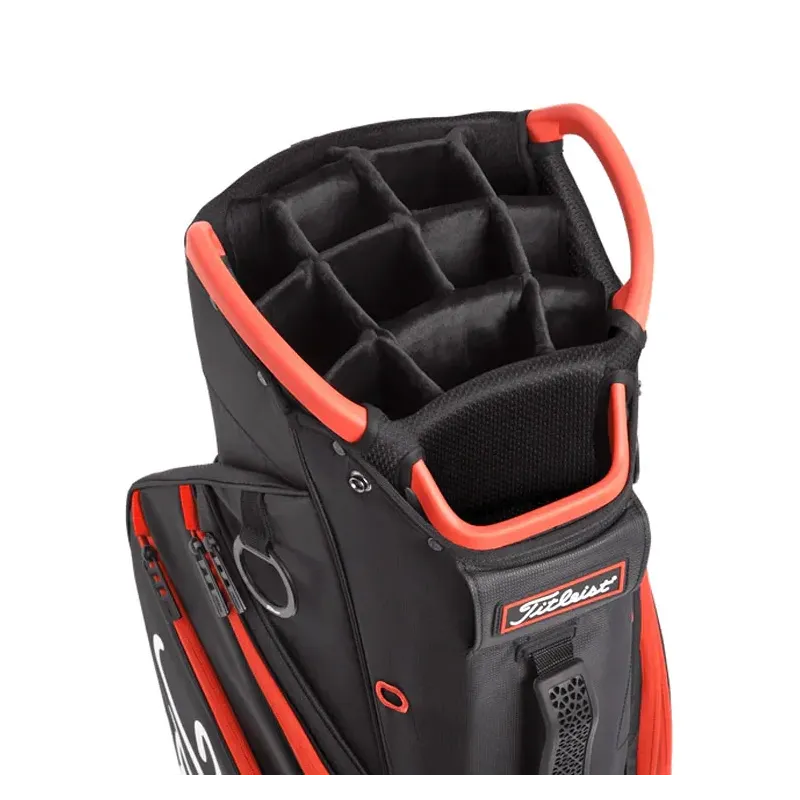 Titleist Sac Cart 14 Noir Rouge Golf Plus Titleist Sac Cart 14 Noir Rouge Golf Plus