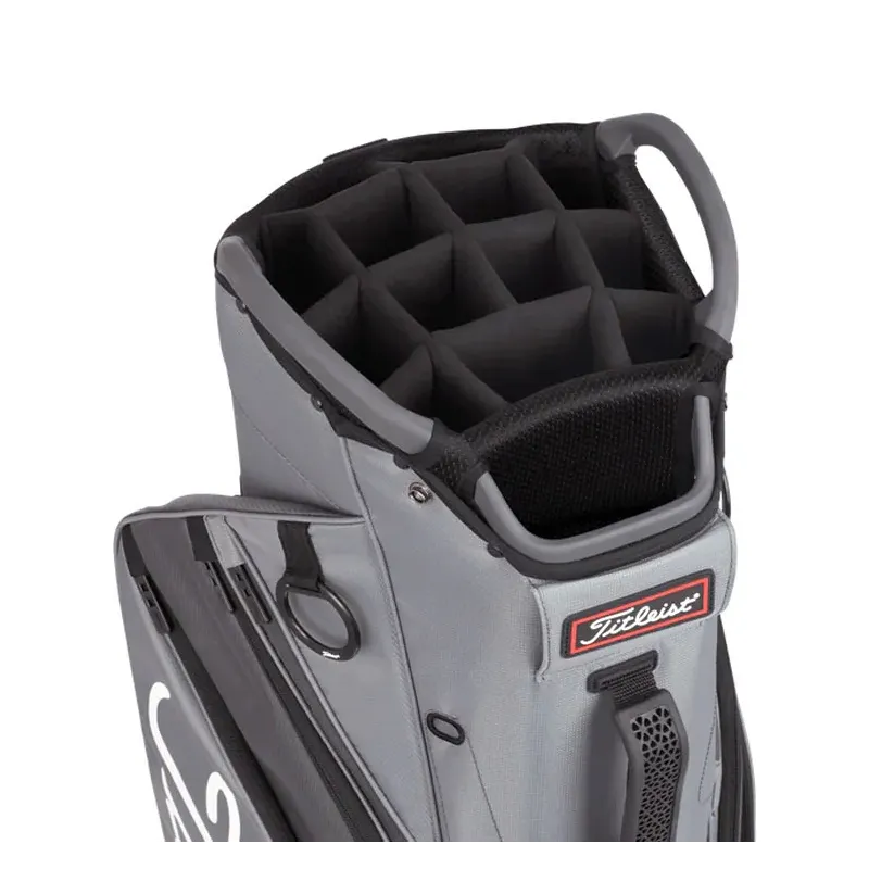 Titleist Sac Cart 14 Anthracite/Gris/Noir Golf Plus Titleist Sac Cart 14 Anthracite/Gris/Noir Golf Plus