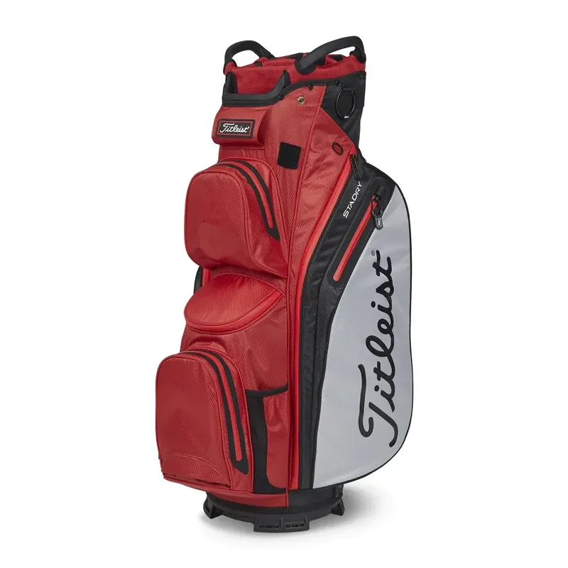 Titleist Sac Cart 14 Stadry Rouge/Gris/Noir Golf Plus Titleist Sac Cart 14 Stadry Rouge/Gris/Noir Golf Plus