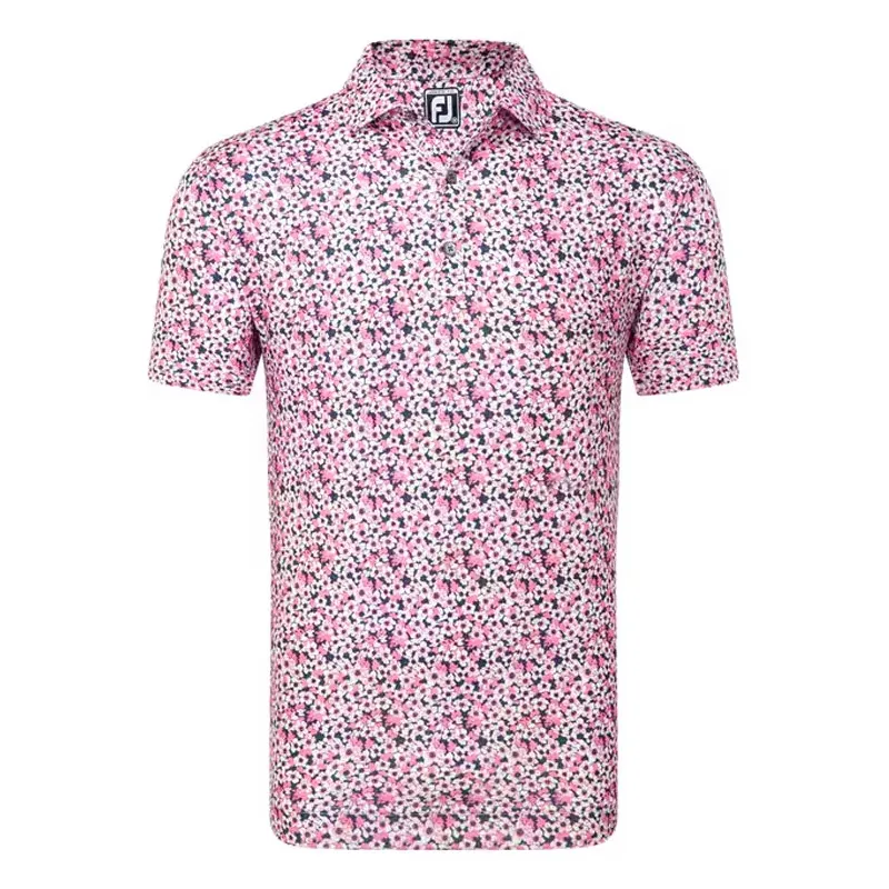 Polo homme floral face