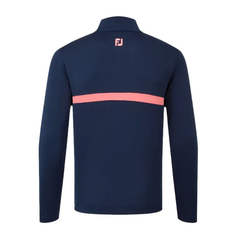 Footjoy - Pull Chill Out Bicolore 1/2 Zip Marine - Golf Plus Footjoy - Pull Chill Out Bicolore 1/2 Zip Marine - Golf Plus