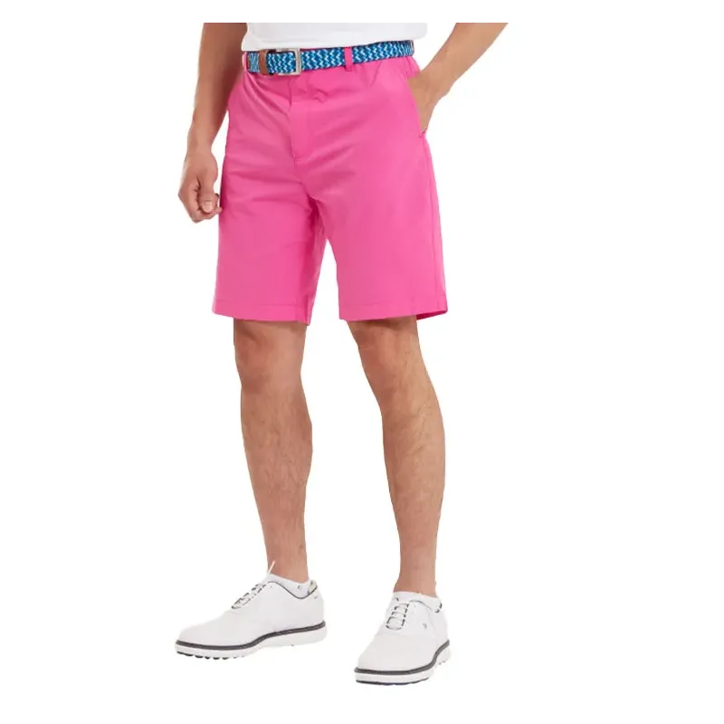 Footjoy - Bermuda Par Léger Uni Rose Porté Face - Golf Plus Footjoy - Bermuda Par Léger Uni Rose Porté Face - Golf Plus