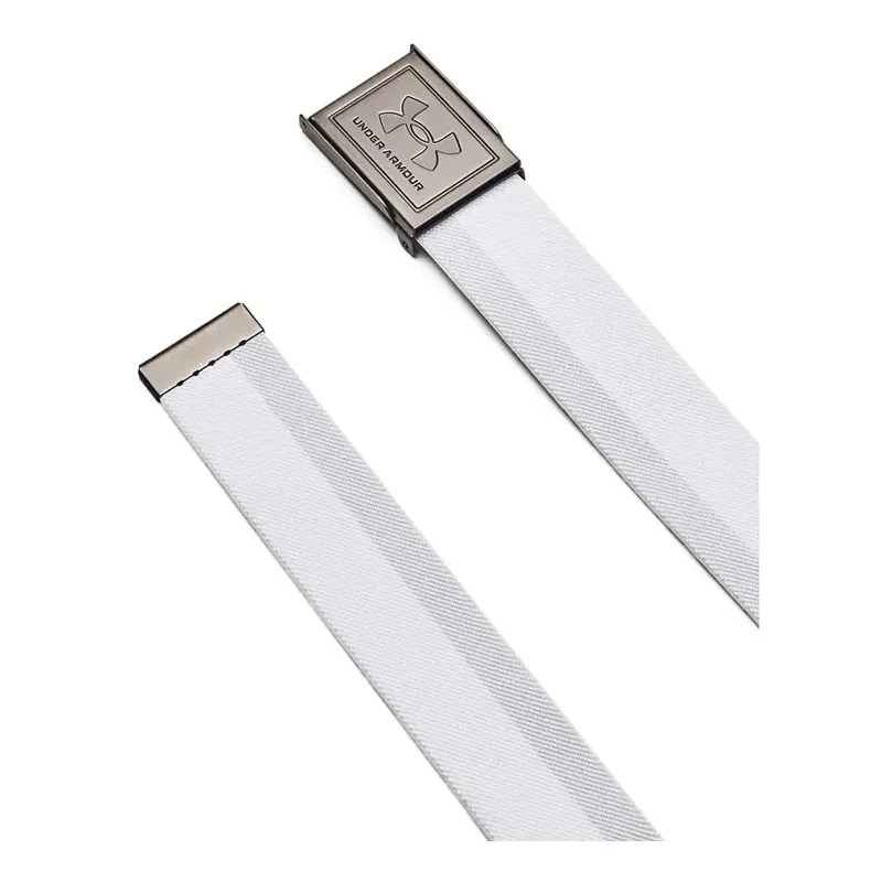 Ceinture Under Armour Webbing Reversible Blanc/Gris - Face Ceinture Under Armour Webbing Reversible Blanc/Gris - Face