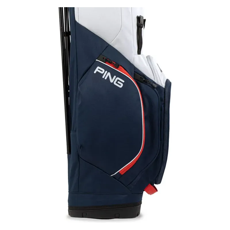Ping - Sac Hoofer Lite Trepied Bleu/marine/rouge - Golf Plus Ping - Sac Hoofer Lite Trepied Bleu/marine/rouge - Golf Plus