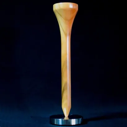 TROPHEE TEE BOIS VERNI 25CM SUR DISQUE INOX