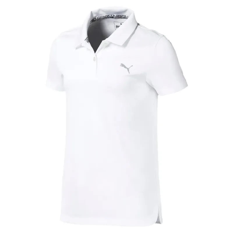 Puma - Polo Junior Fille Essential  Blanc - Golf Plus