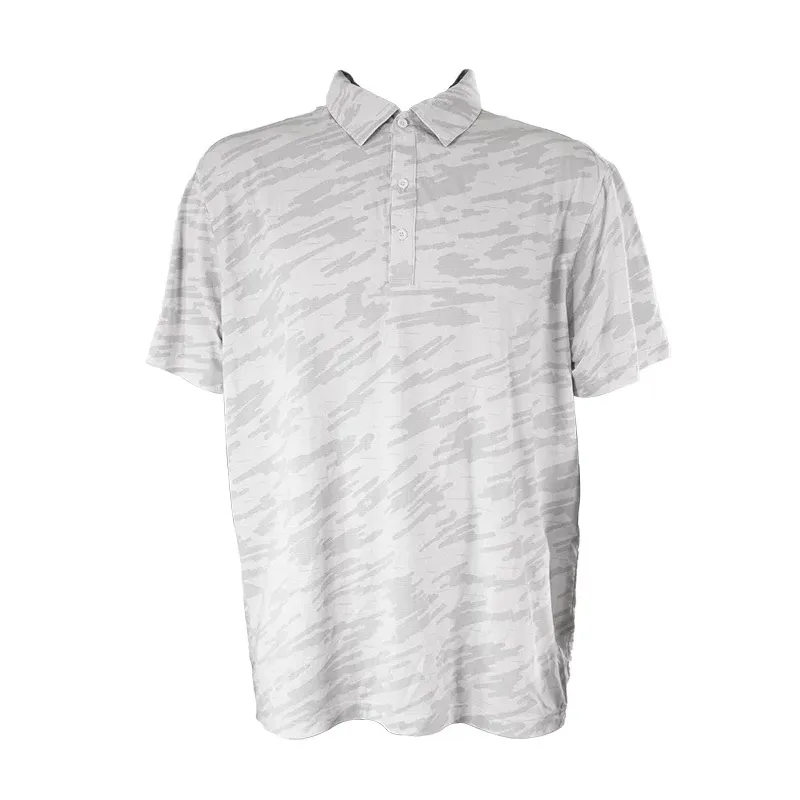 Green's - Polo Camotech pour homme blanc camouflage