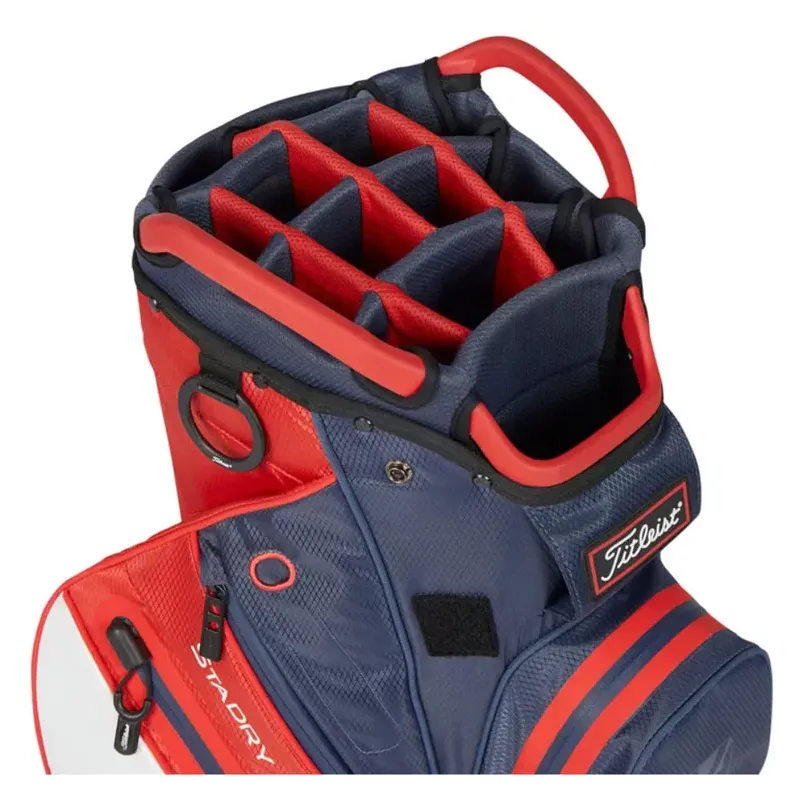 Titleist - Sac Cart 14 Stadry Noir/rouge - Golf Plus Titleist - Sac Cart 14 Stadry Noir/rouge - Golf Plus