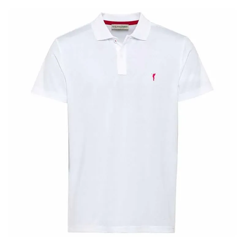 Golfino - Polo Uni Losanges Blanc Homme - Golf Plus