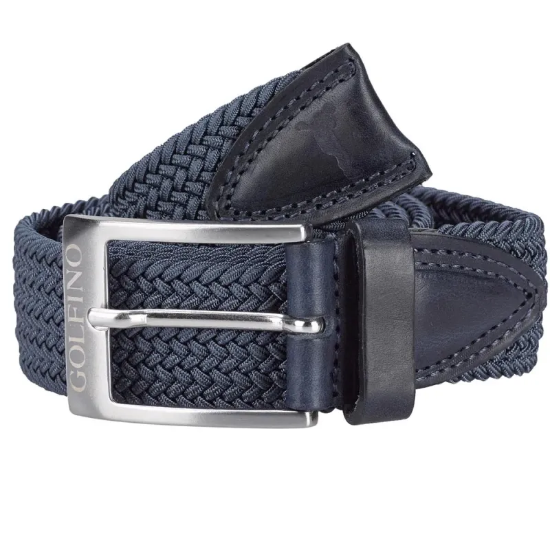 GOLFINO - CEINTURE CUIR ELASTANE NOIR