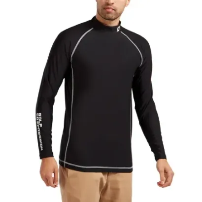 Footjoy - Sous Pull Moke Base Layer Noir Homme Face Avant - Golf Plus