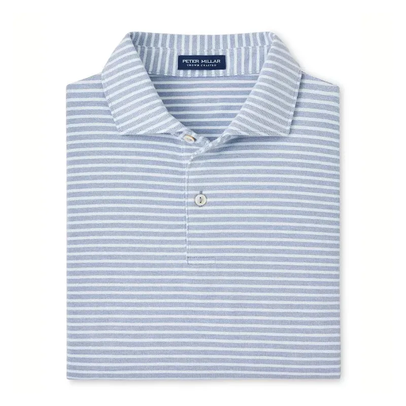 Peter Millar - Polo Rayures Bleu - Golf Plus