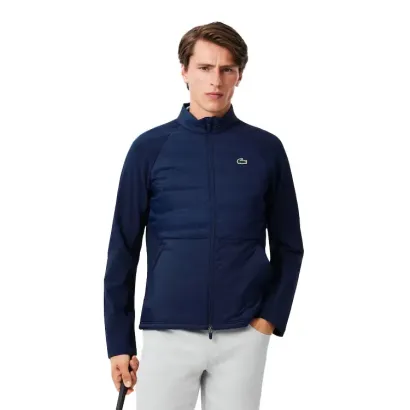 Lacoste - Veste Bi Matière Marine Porté Face