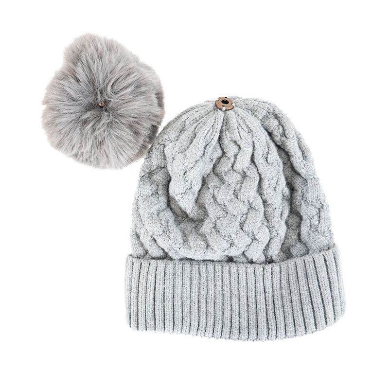 BONNET FEMME POMPOM AMOVIBLE BONNET FEMME POMPOM AMOVIBLE
