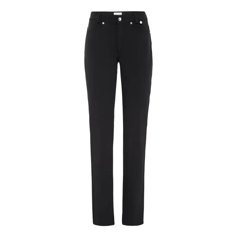 Golfino - Pantalon Thermo Stretch Sabrina Noir Femme De Face - Golf Plus Golfino - Pantalon Thermo Stretch Sabrina Noir Femme De Face - Golf Plus