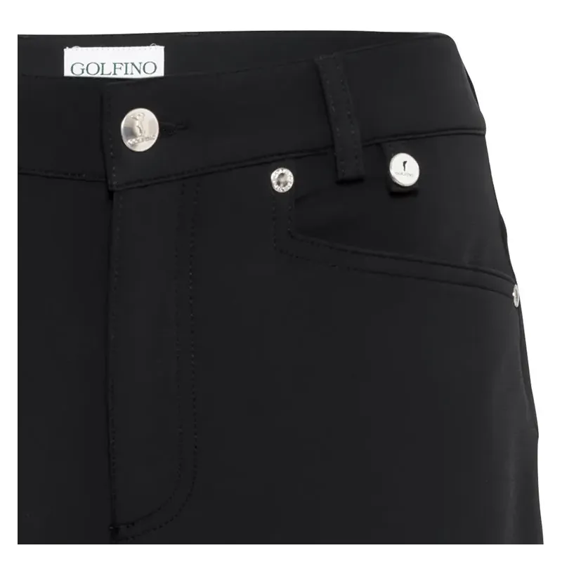 Golfino - Pantalon Thermo Stretch Sabrina Noir Femme Zoom - Golf Plus Golfino - Pantalon Thermo Stretch Sabrina Noir Femme Zoom - Golf Plus