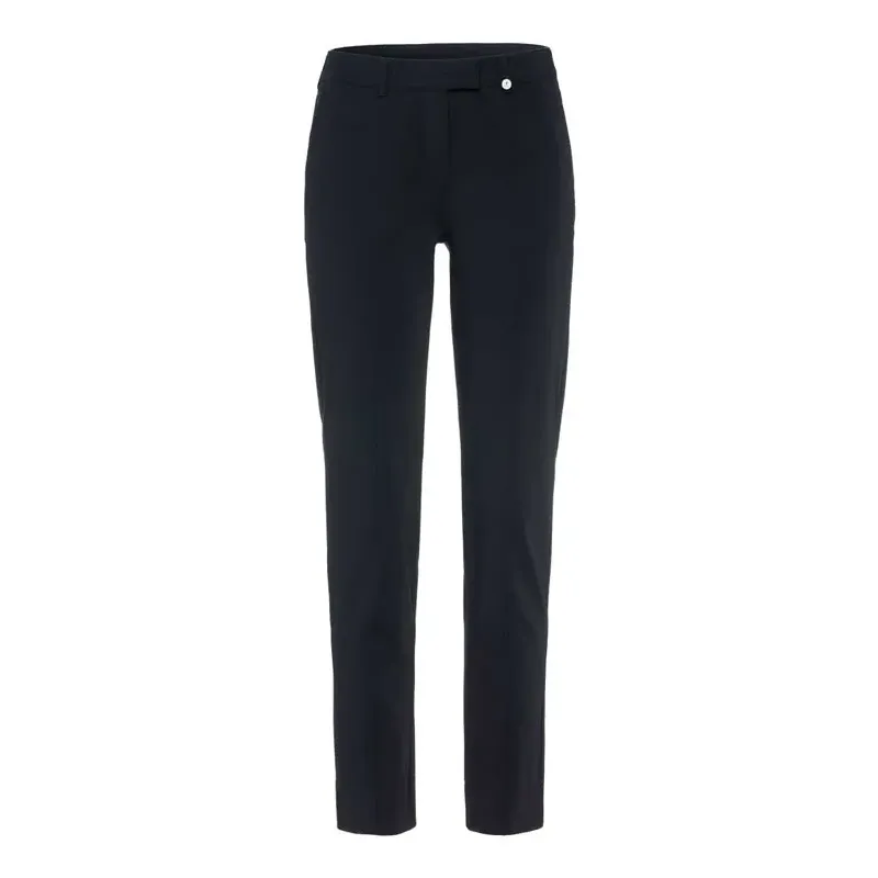Golfino - Pantalon 7/8 Premium Techno Stretch Serafina Bleu Marine Femme De Face - Golf Plus Golfino - Pantalon 7/8 Premium Techno Stretch Serafina Bleu Marine Femme De Face - Golf Plus