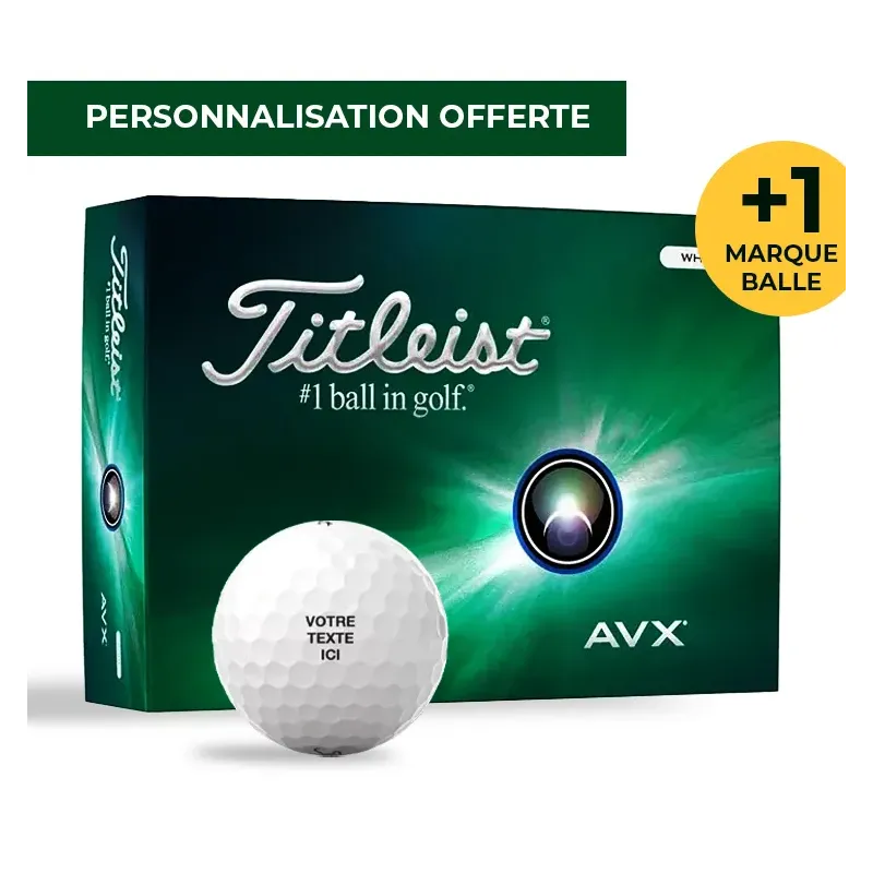 Balles de golf Titleist AVX personnalisées | Personnalisation gratuite