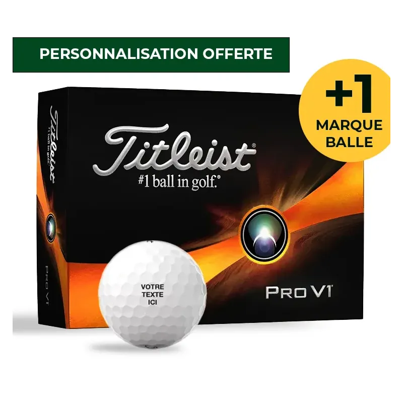 Balles Titleist Pro v1 personnalisées | Personnalisation gratuite