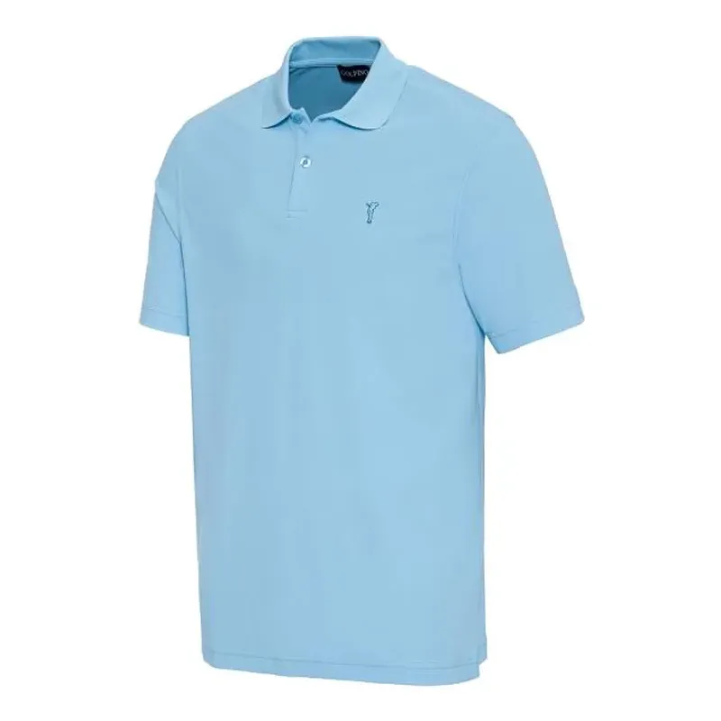 Golfino - Polo Marbella Bleu Ciel Homme De Côté - Golf Plus Golfino - Polo Marbella Bleu Ciel Homme De Côté - Golf Plus