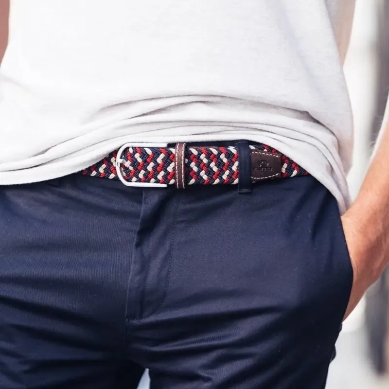 CEINTURE TRESSEE ELASTIQUE BICOLORE AMSTERDAM CEINTURE TRESSEE ELASTIQUE BICOLORE AMSTERDAM