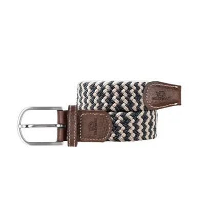 Billy Belt - Ceinture Tressée Elastique Bicolore Panama