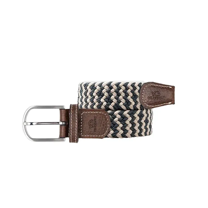 Billy Belt - Ceinture Tressée Elastique Bicolore Panama