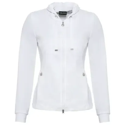 Golfino - Veste Bi-Matière Stretch Blanc Femme De Face - Golf Plus