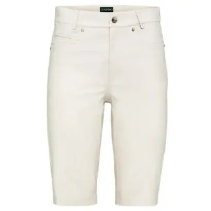 Golfino - Bermuda Sofia Stretch Long Femme Beige De Face - Golf Plus