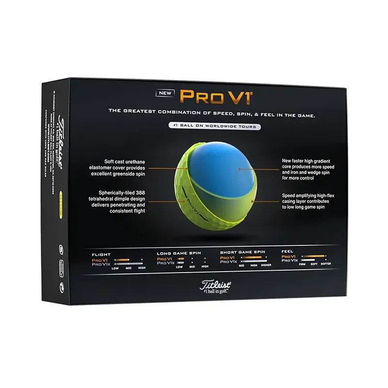 TITLEIST- BALLES PRO V1 2025 JAUNE BOÎTE TITLEIST- BALLES PRO V1 2025 JAUNE BOÎTE