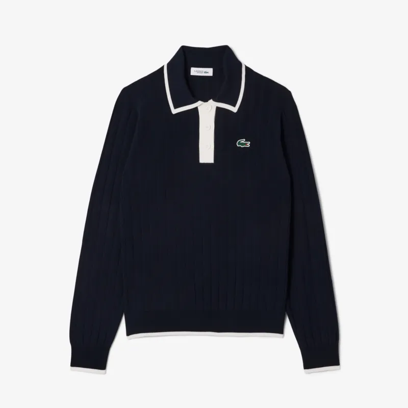 Lacoste - Pull Femme Col Polo