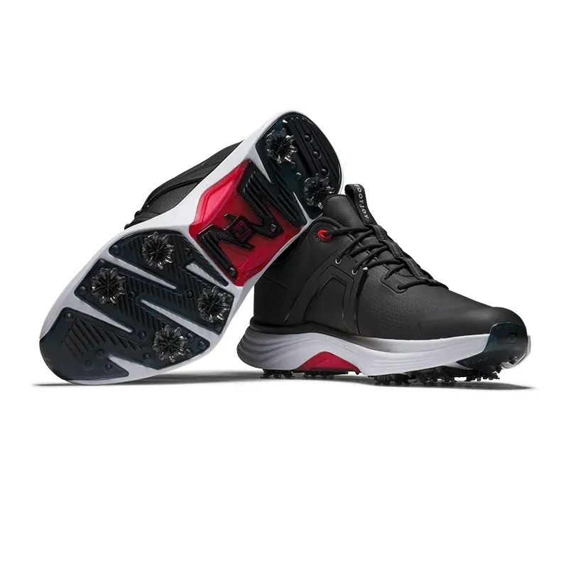 Chaussures de golf Footjoy Hyperflex noir pour homme avec crampons Chaussures de golf Footjoy Hyperflex noir pour homme avec crampons