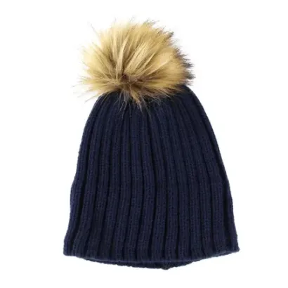GRE bonnet pompon marron 1