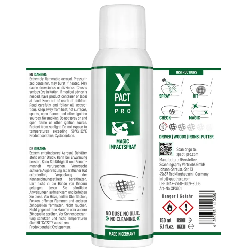 XPACT PRO - SPRAY À IMPACT DU CLUB - GOLF PLUS XPACT PRO - SPRAY À IMPACT DU CLUB - GOLF PLUS