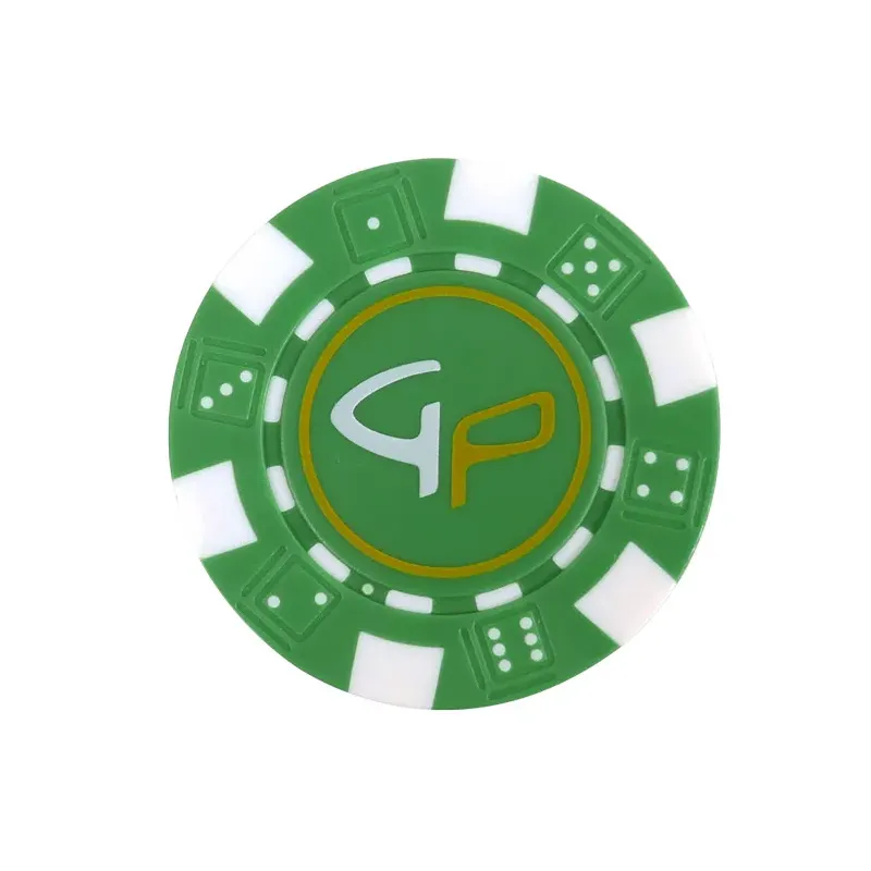 JETON POKER GP VERT/BLANC JETON POKER GP VERT/BLANC