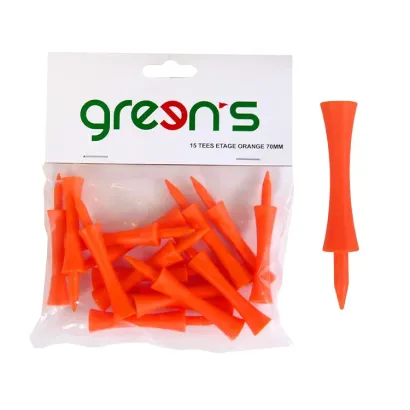 Green's - Sachet de 15 tees étage orange de 70mm