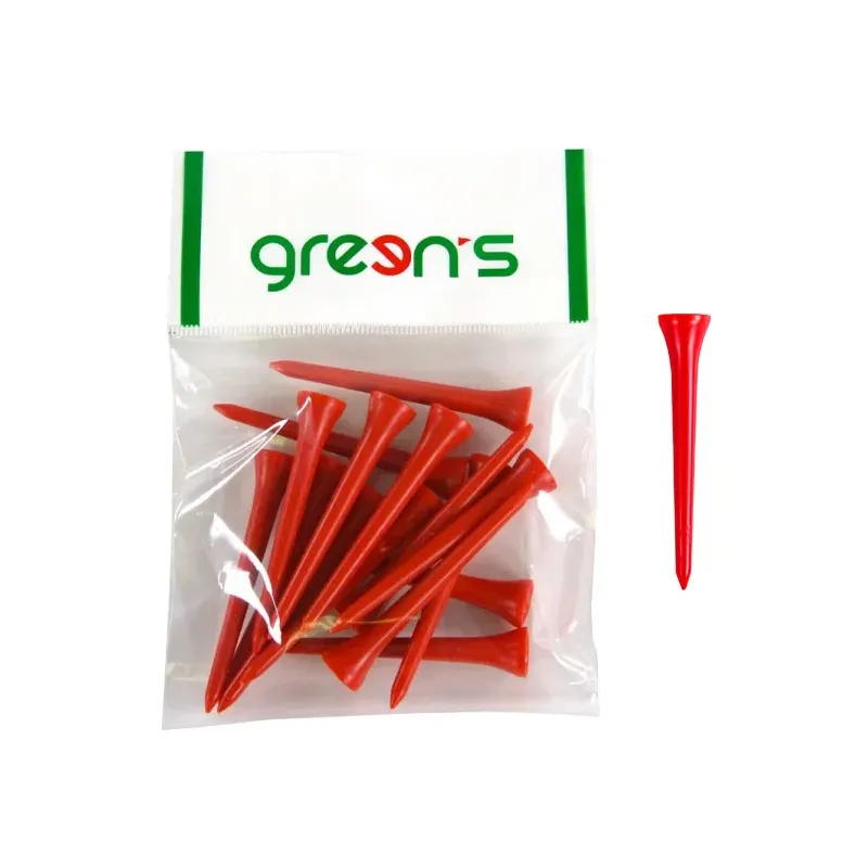 Green's - 15 Tees Plastique 70mm Rouge - Green's - Golf Plus Green's - 15 Tees Plastique 70mm Rouge - Green's - Golf Plus