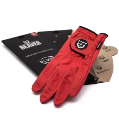 Beaver - gant rouge vu de présentation - Golf Plus