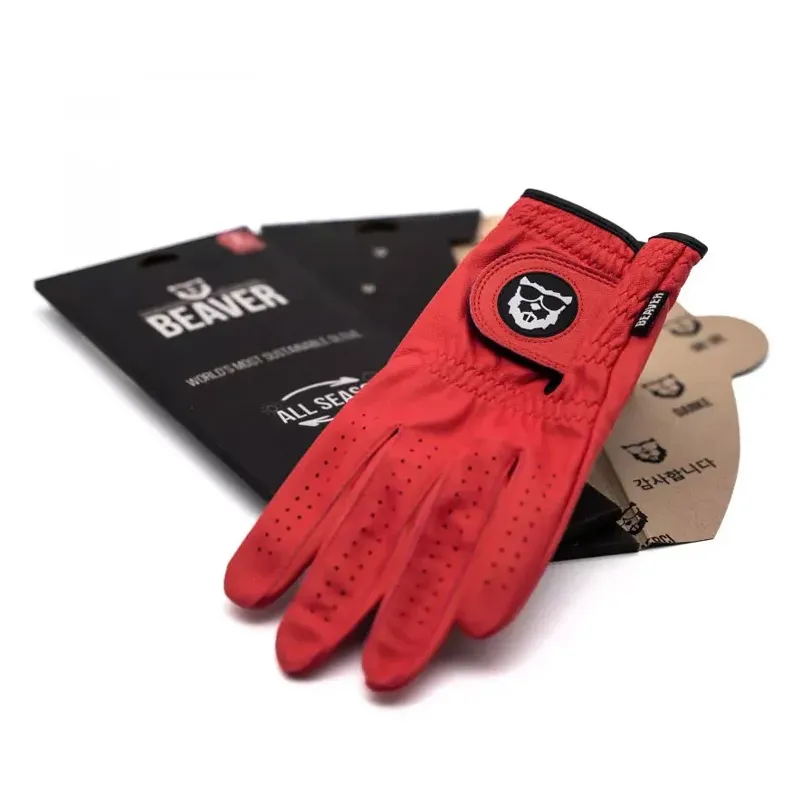Beaver - gant rouge vu de presentation - Golf Plus Beaver - gant rouge vu de presentation - Golf Plus