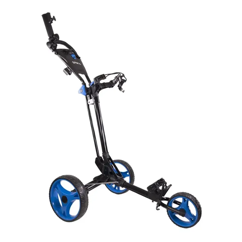 CHARIOT DE GOLF COMPACT GREEN'S NOIR/BLEU