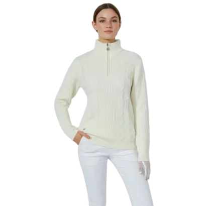 PULL FEMME CABLE COUPE VENT 1/2 ZIP