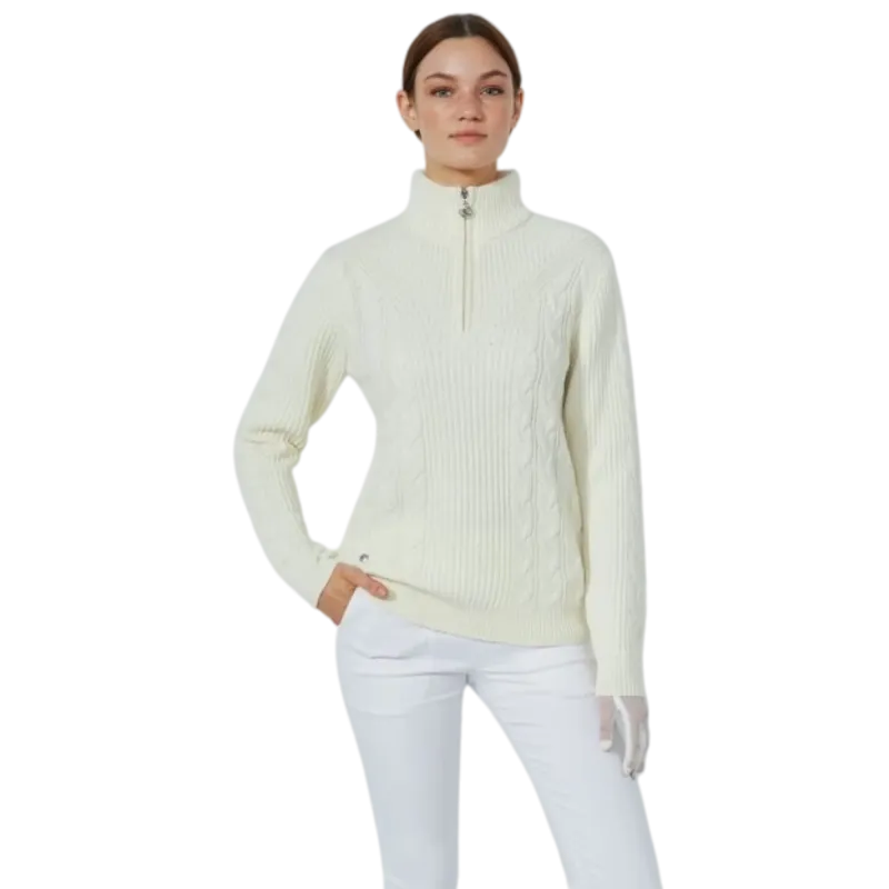 PULL FEMME CABLE COUPE VENT 1/2 ZIP PULL FEMME CABLE COUPE VENT 1/2 ZIP