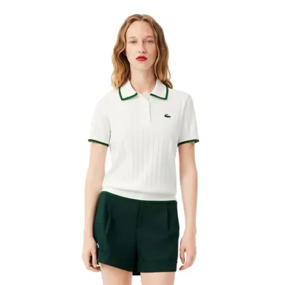 PULL FEMME COL POLO