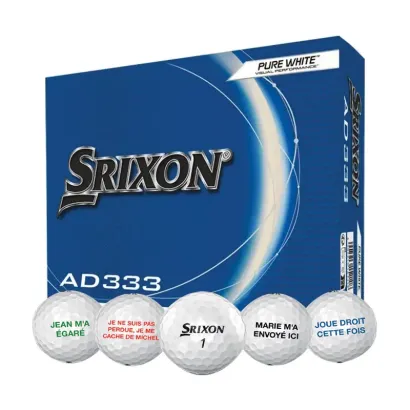 2 DZ BALLES AD 333 PERSONNALISATION GRATUITE